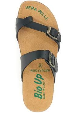 Ciabatte Nere Infradito Made In Italy Con Cinturini Bio Up 22710