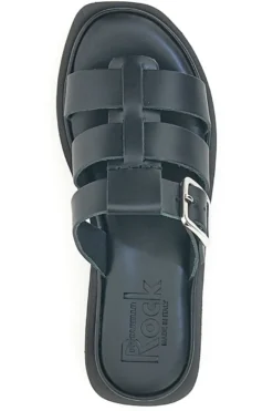 Ciabatte Nere In Pelle Made in Italy Pittarello Rock 5827