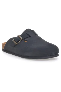 Ciabatte Nere Made in Italy Con Sottopiede in Vera Pelle SUPERGA S31U384