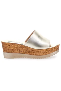 Ciabatte Oro con Fascia in Pelle Made in Italy PITTARELLO 233170428