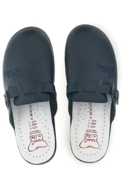 Ciabatte professionali blu in vera pelle Mr. chef 8015