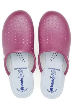 Ciabatte professionali fucsia traforate con plantare anatomico Inblu 5033N