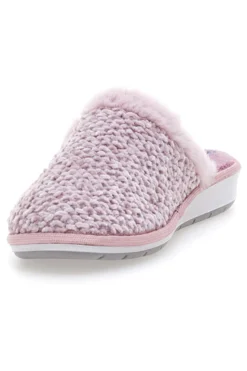 Ciabatte rosa in tessuto peluche con cuore Inblu 110 LB