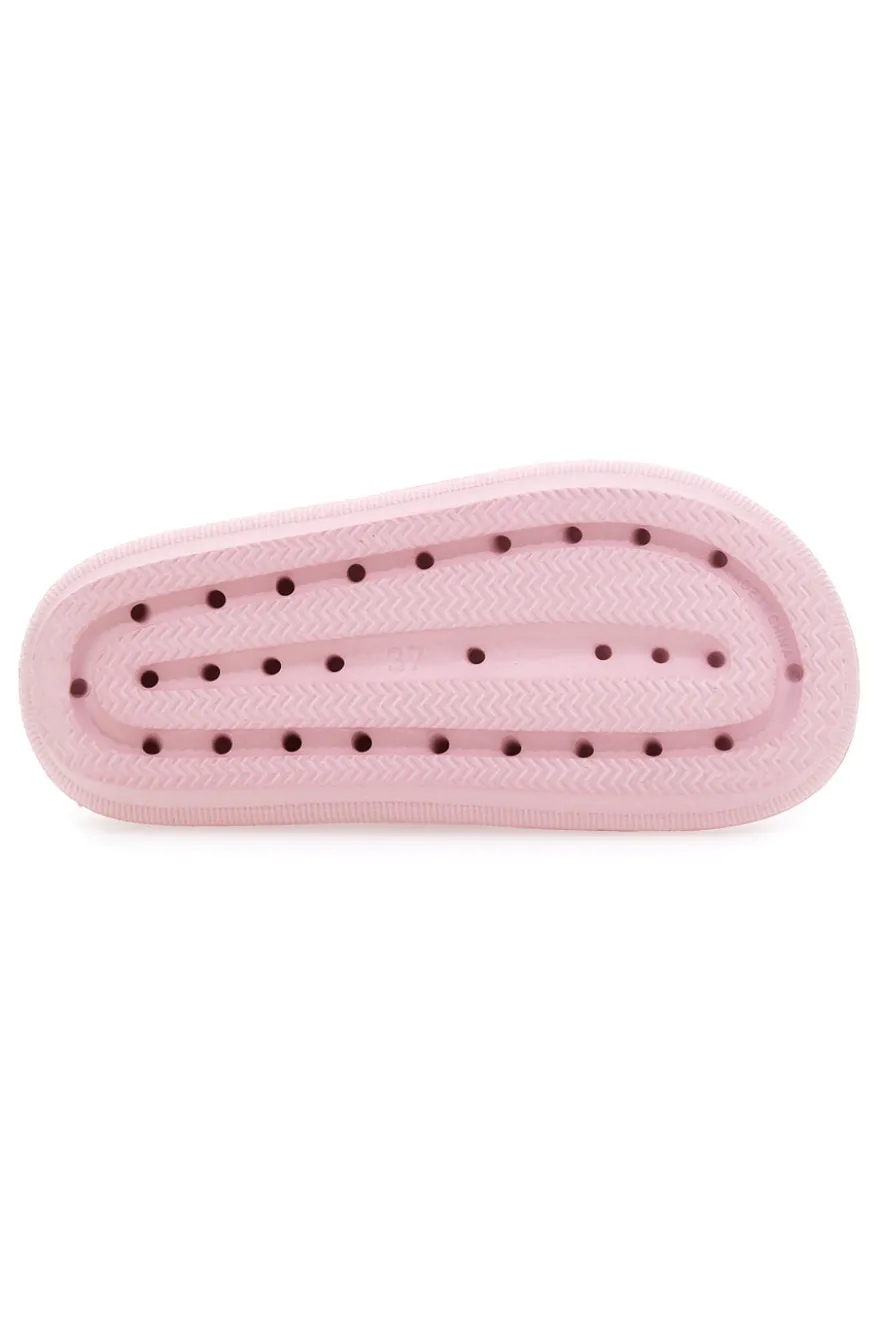 Ciabatte Slide Rosa Con Fibbie 2t2l 02