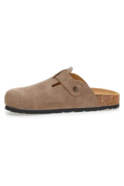 Ciabatte taupe con fibbia in vera pelle Pittarello Tierra 335A013PR