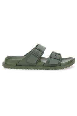 Ciabatte Verde Militare Con Doppia Fascia 2T2L 72593