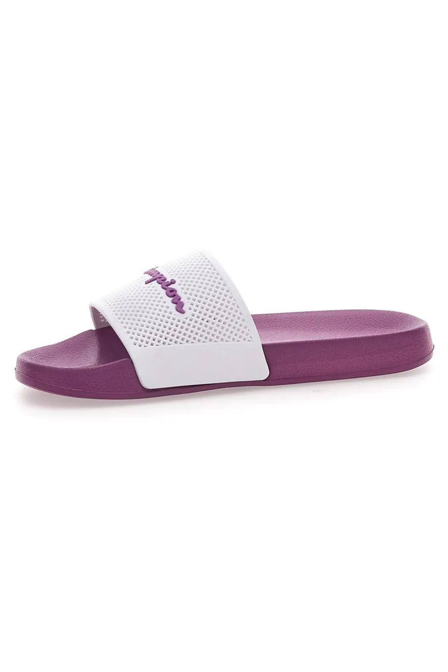 Ciabatte Viola con Fascia Bianca CHAMPION DTN21 G PS
