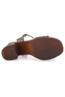 Clogs mit Braun mit goldenen Details Pittarello 9086