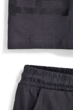 Completo t-shirt + pantaloni rosso e nero Pitt kids Pt-b-se-9028