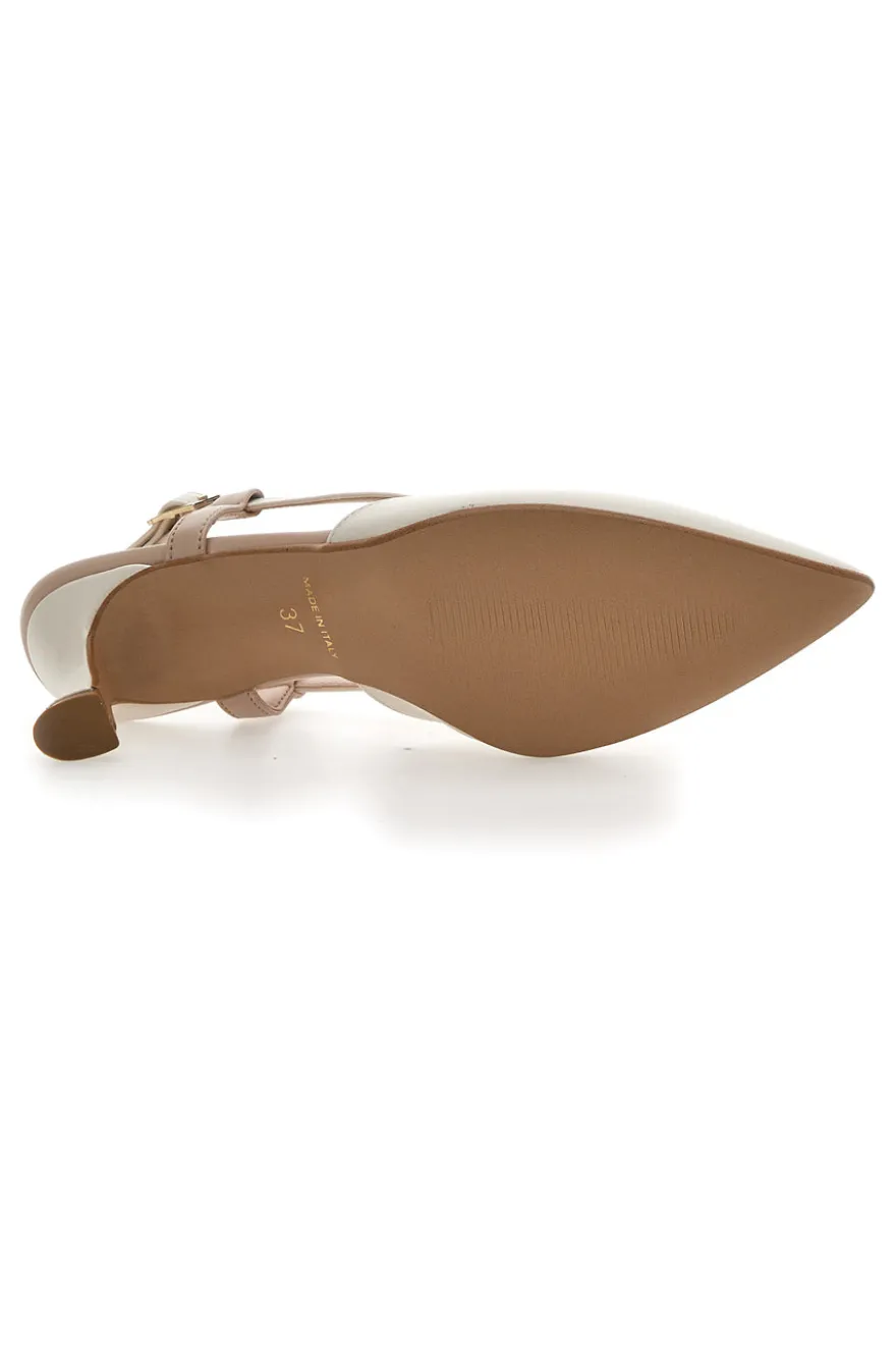 Cremefarbener Slingback-Dekolleté Pittarello Couture 506P