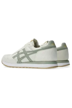 Cremefarbene und grüne Sneakers mit Ortholite-Einlegesohle ASICS Tiger Runner II