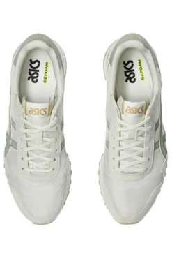 Cremefarbene und grüne Sneakers mit Ortholite-Einlegesohle ASICS Tiger Runner II
