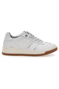 Damen weiße Leder Turnschuhe Pittarello Kapseln S1