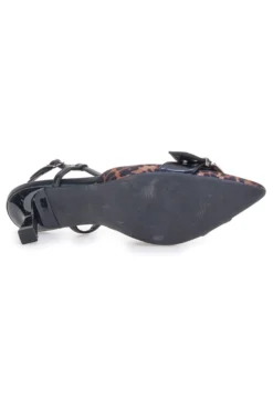Décolleté Animalier e Nero slingback tacco medio Mon dieu APY22
