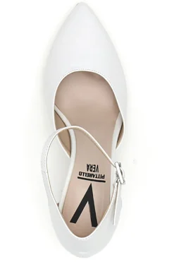Décolleté bianche con cinturino alla caviglia Made in Italy Pittarello Vera 4781