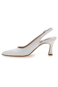 Décolleté bianche slingback Made in Italy Pittarello 4371