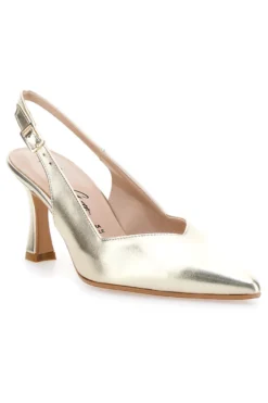 Décolleté da donna oro con cinturino slingback Francesca Gritti 149