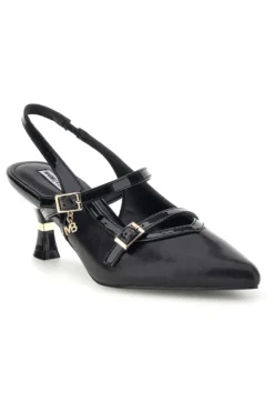 Décolleté nere con cinturini e tacco sagomato Burani 51852c1211