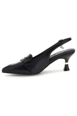 Décolleté nere con cinturino slingback e morsetto decorativo Mariella Burani 51101C1563