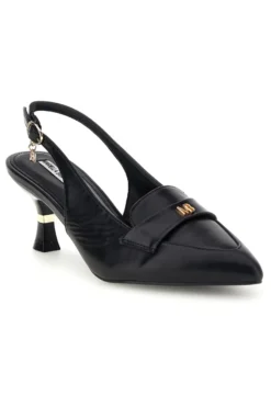 Décolleté nere con cinturino slingback e morsetto decorativo Mariella Burani 51101C1563