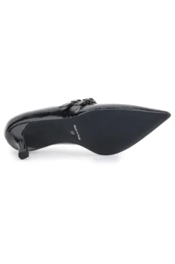 Décolleté nere con punta affusolata e doppia fibbia Pittarello glam 3854R