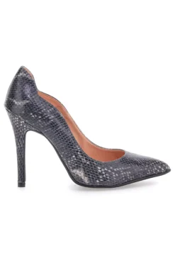 Décolleté nere effetto pitonato con tacco alto Pittarello Love 3478