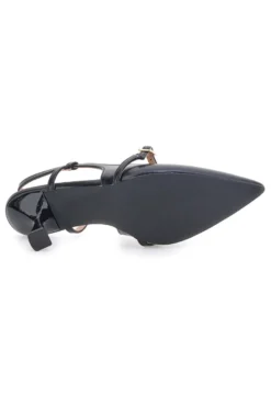 Décolleté nere slingback con cinturino First lady P652