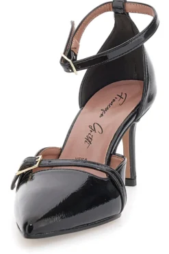 Décolleté nere verniciate con cinturini e tacco a spillo Francesca gritti P8049