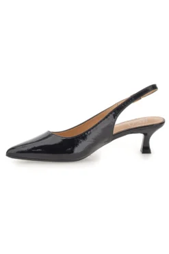 Décolleté Nero vernice slingback tacco medio Mon dieu FDS246C