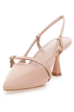 Décolleté nude slingback con cinturino First lady P652