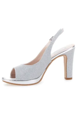 Décolleté Open-Toe Argento Pittarello Love 4477
