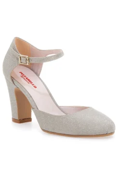 Décolleté Platino Tacco 8 Cm Pittarello Romantic 2569