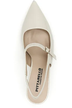 Décolleté Slingback Burro a Punta Effetto Vernice PITTARELLO P507