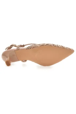 Décolleté slingback cipria intrecciate con tacco basso Mon Dieu 1601