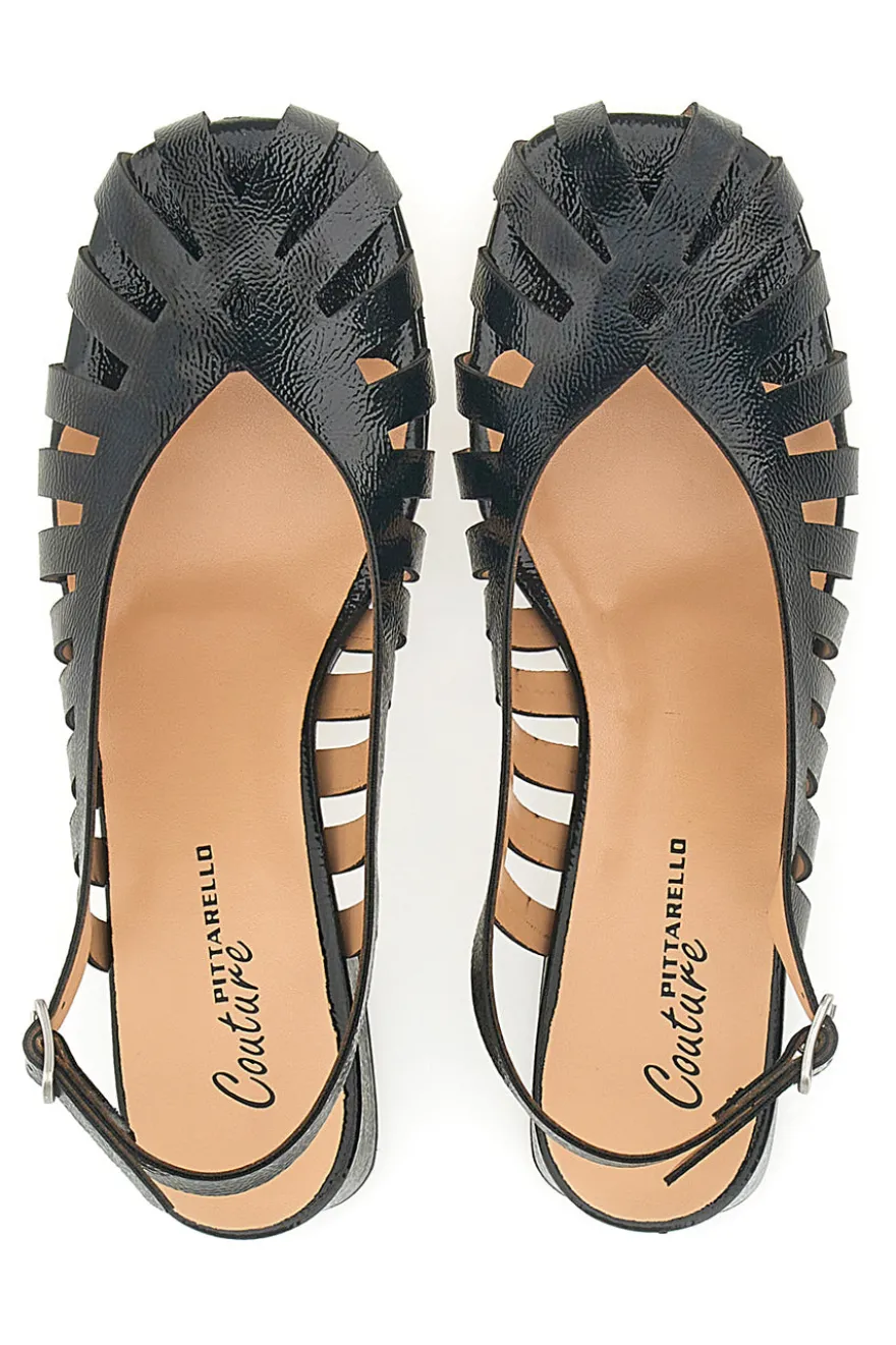 Décolleté Slingback Nere Con Tacco Basso e Punta Chiusa PITTARELLO COUTURE 3906