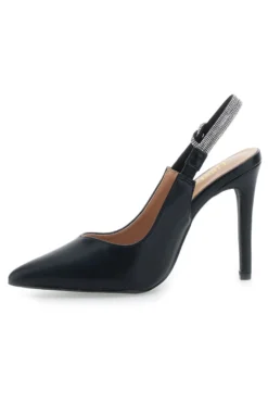 Décolleté Slingback Nere con Tacco Alto FIRST LADY P528