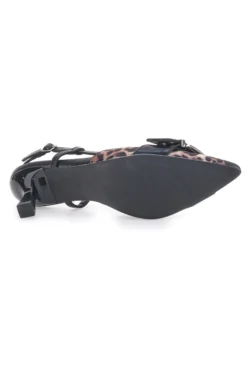 Décolleté Slingback Nere Leopardate a Punta LE HAVRE PARIS APY22