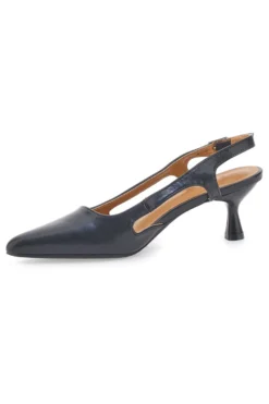 Décolleté slingback neri a punta con tacco Le Havre Paris AP25S10E