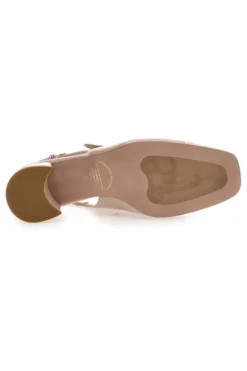 Décolleté Slingback Nude con Tacco a Blocco e Punta Squadrata PITTARELLO C508