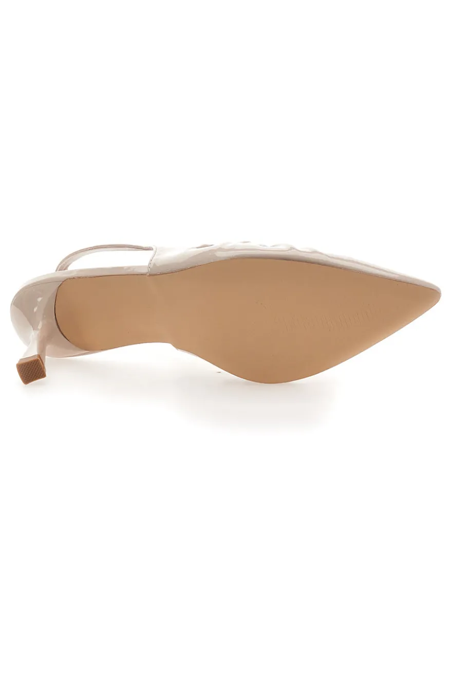 Décolleté Sling-back Nude Con Tacco First Lady P593