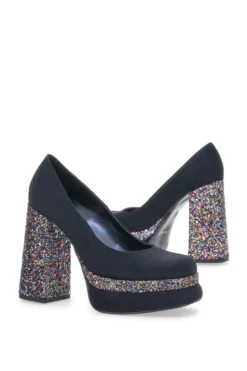 Decollete Platform Pittarello Glam 3336 Nere con Glitter