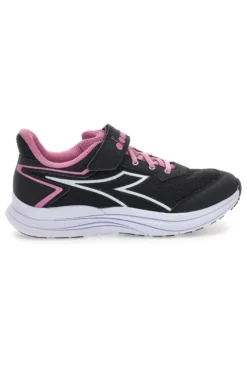 Diadora Snipe 3 JR – schwarze sportliche Sneakers mit rosa Details