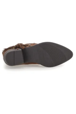 Die ersten braunen Cowboystiefel P637 mit Fransen und Nieten