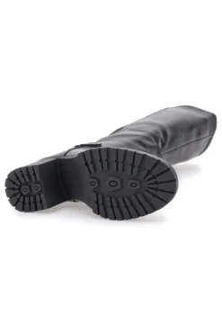 Energy 1359 – Schwarze Stiefel mit Blockabsatz und elastischem Seitendetail