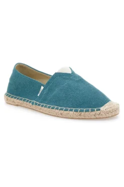 Espadrillas verde petrolio in tessuto con suola in corda PITTARELLO SUN SGMS2510