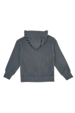 Felpa grigia con cappuccio zip e dettagli gialli Pitt Kids PT-KF-8010