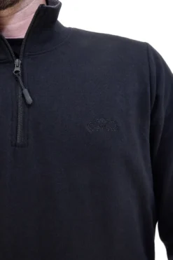 Felpa nera con zip corta interno caldo Sevenoaks NBY319
