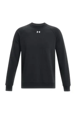 Felpa Nera Girocollo Under Armour Rival Fleece Crew