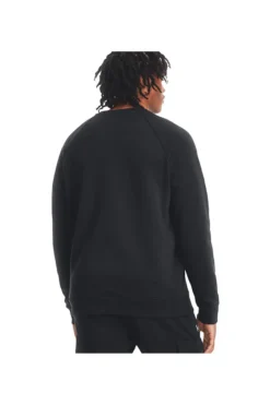 Felpa Nera Girocollo Under Armour Rival Fleece Crew