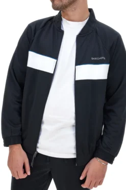 Felpa Nera Senza Cappuccio Skechers Premier Track Jacket